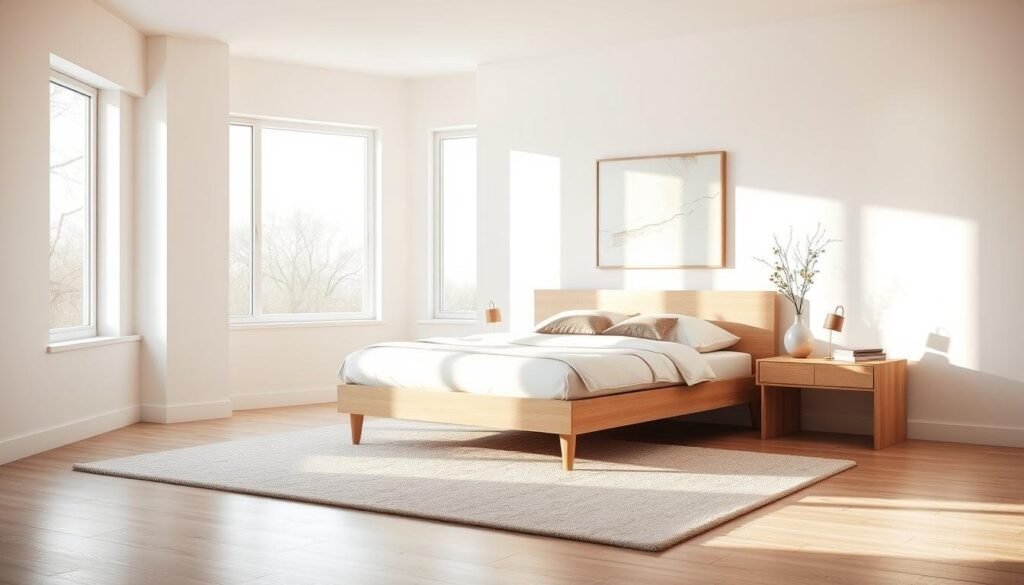 minimalist master suite