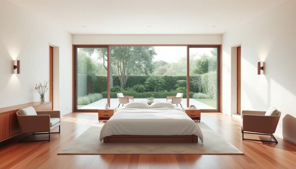 minimalist master suite design