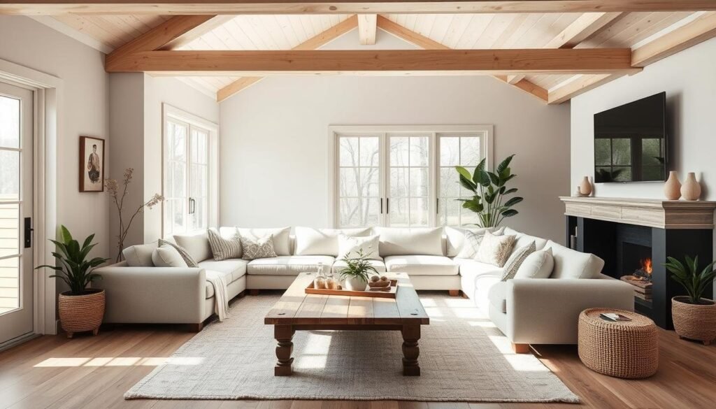 modern farmhouse living room
