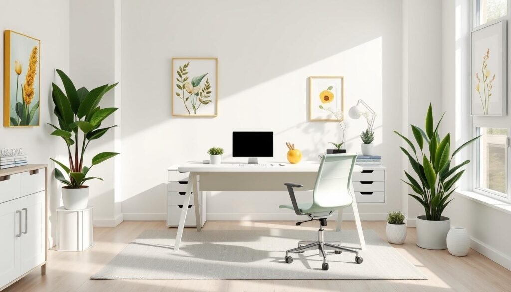 modern spring home office setup
