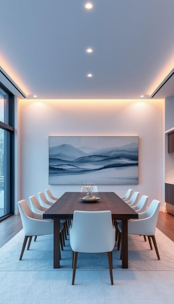 modern winter dining room design