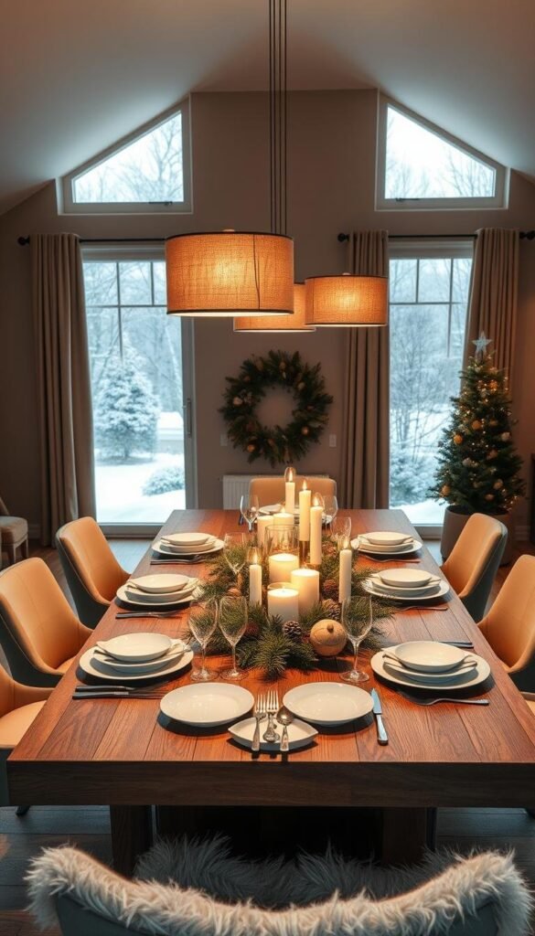 modern winter dining room design
