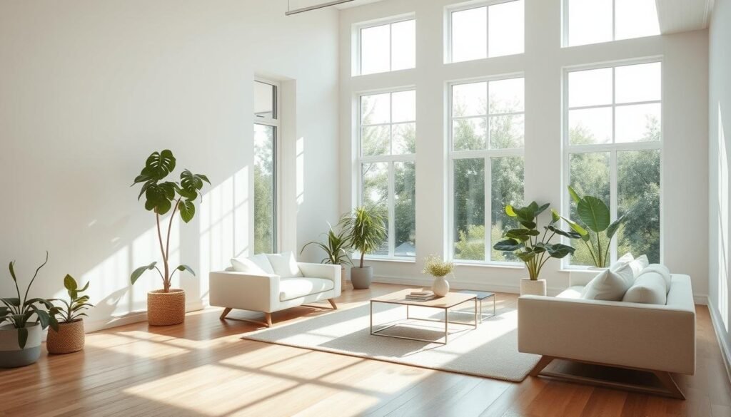 natural light in living room