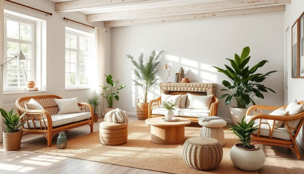 natural textures and organic shapes in spring home decor