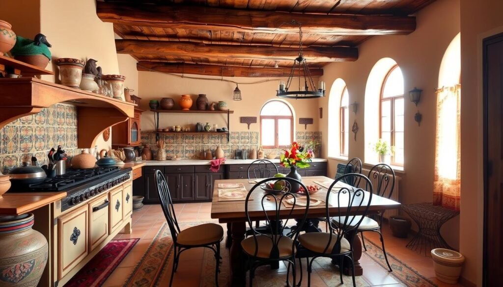 old mexican house inside kitchen design