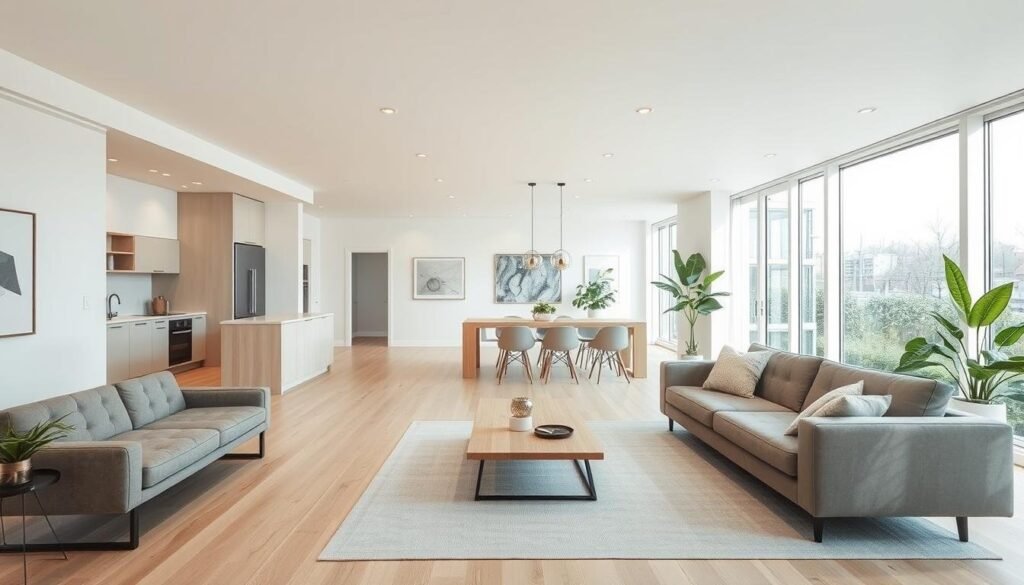 open floor plan furniture