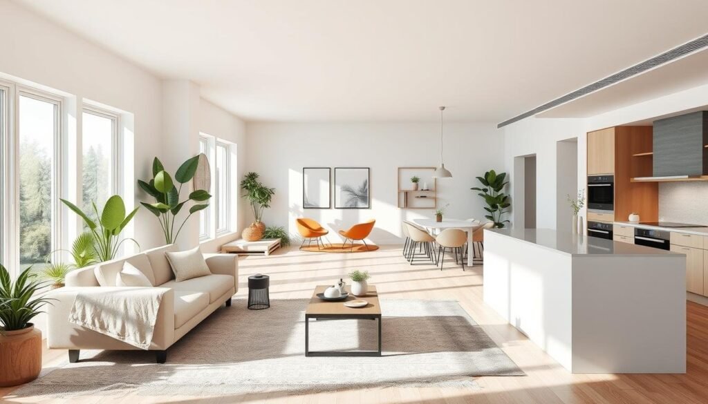 open space living room