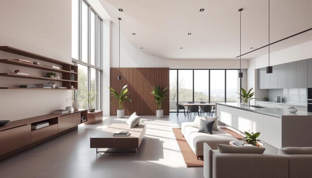 open space living room storage solutions