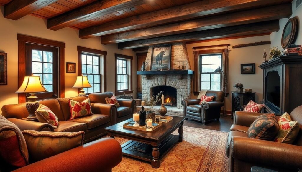 rustic home decor dark wood