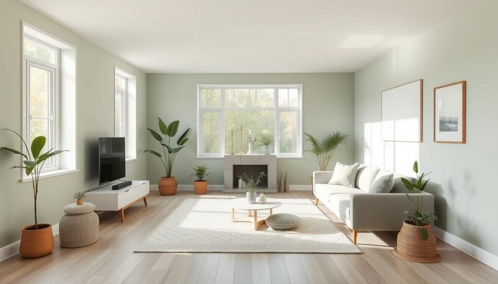 sage green living room