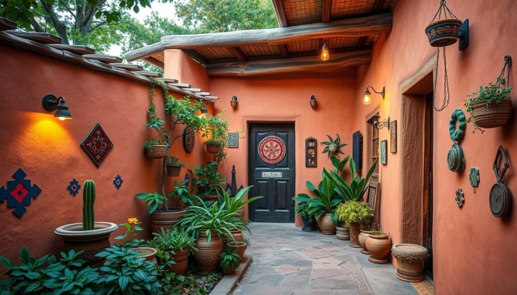 small old Mexican house authentic decor