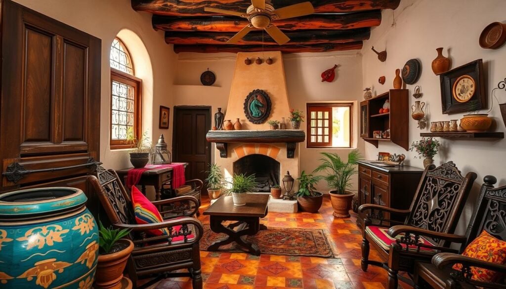 small old mexican house interior design