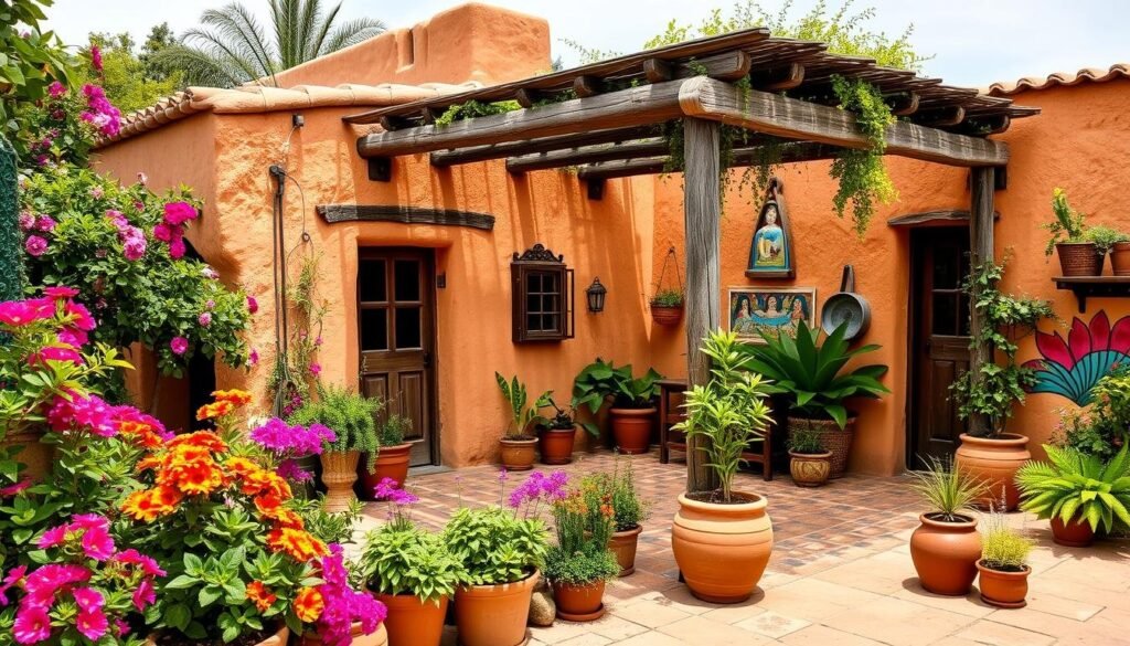 small old mexican house outdoor spaces