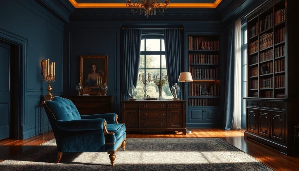 sophisticated blue decor