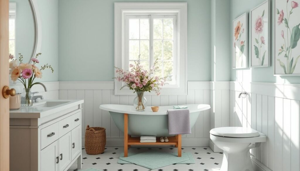 spring bathroom decor