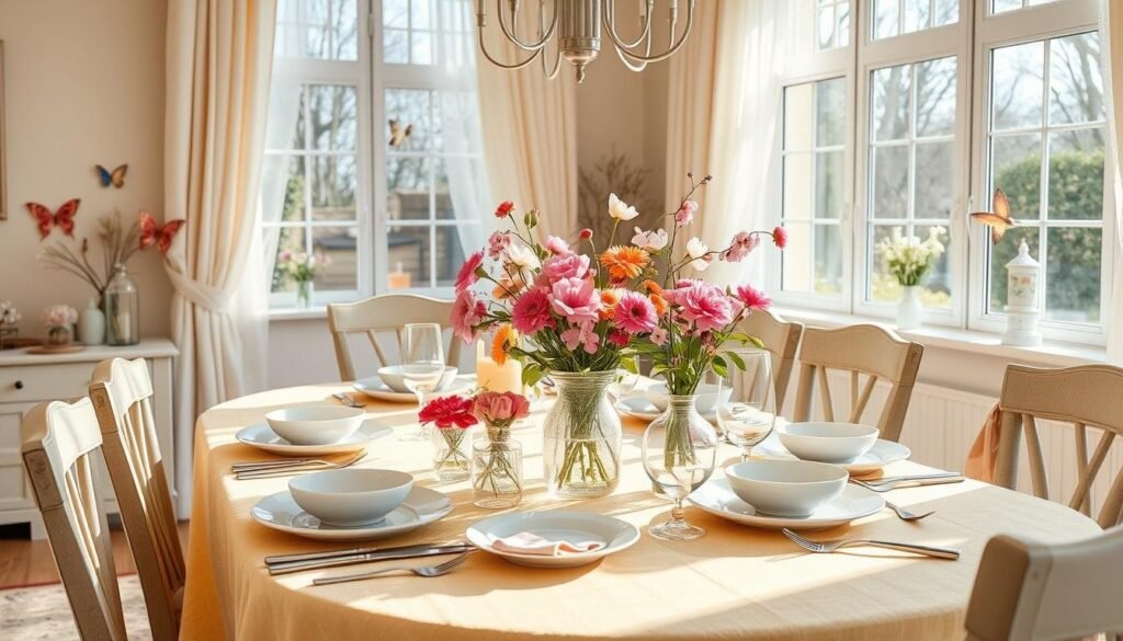 spring dining room decor