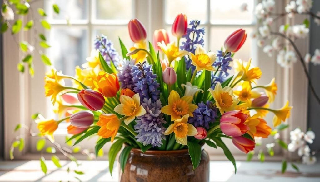 spring flower arrangement