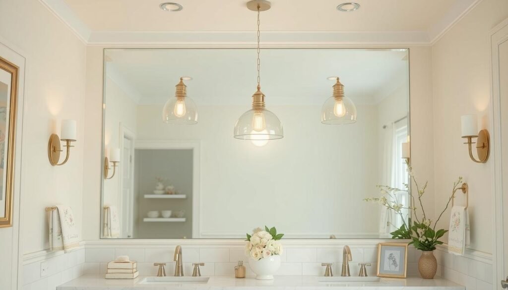 spring home decor bathroom lighting