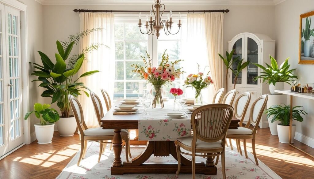 spring home decor dining room