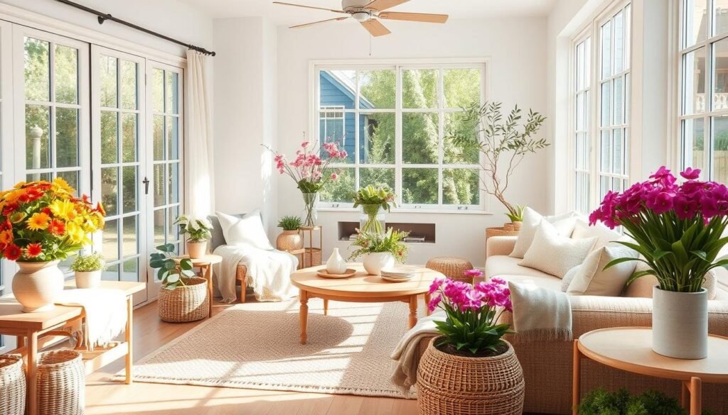 spring home decor living room