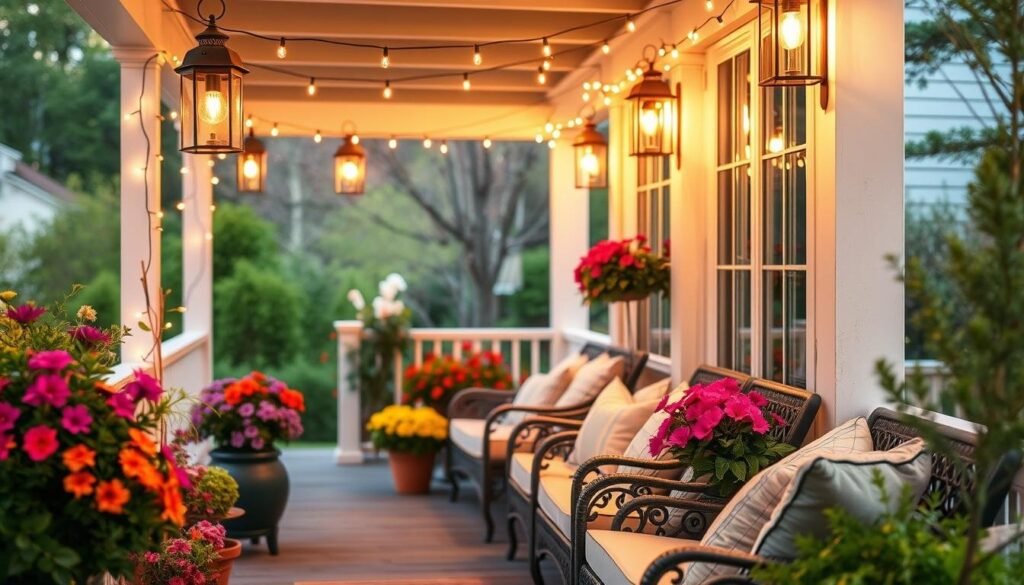 spring outdoor living spaces lighting