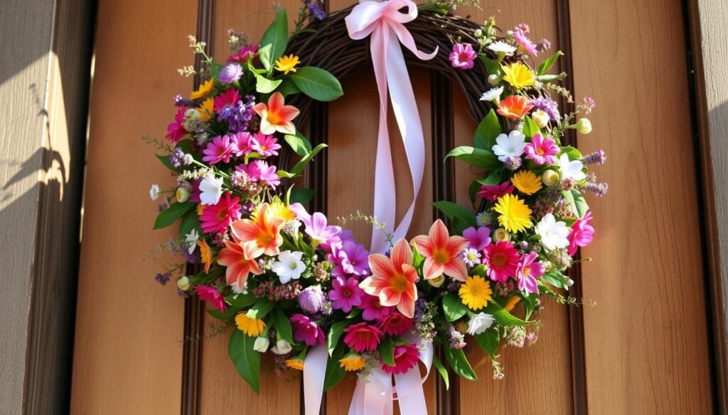 spring wreath decoration
