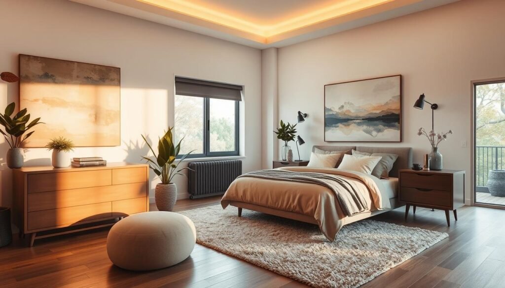stylish bedroom interior
