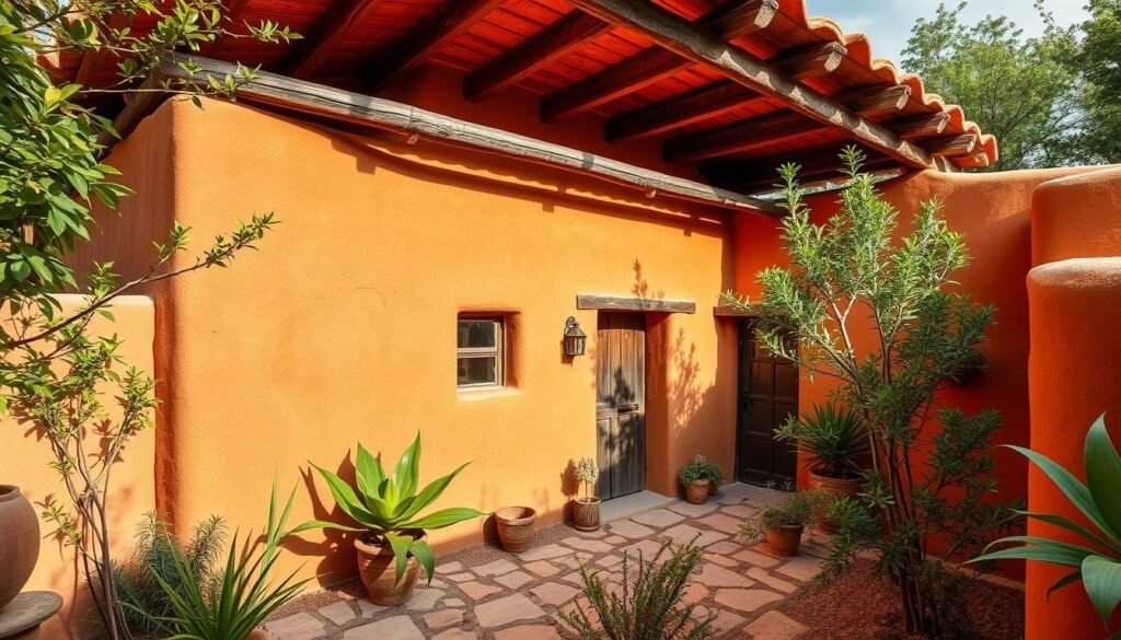 sustainable materials for small old mexican house