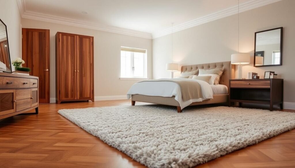 transitional bedroom flooring