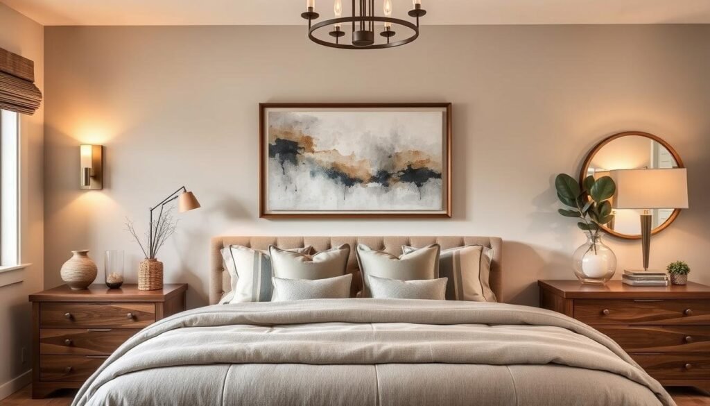 transitional style bedroom decor