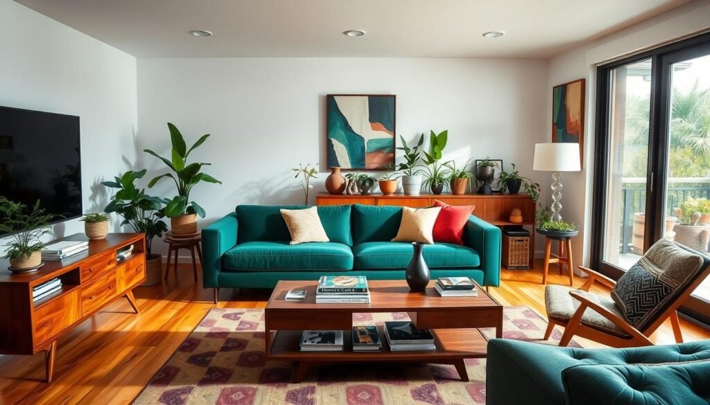 vintage modern living room
