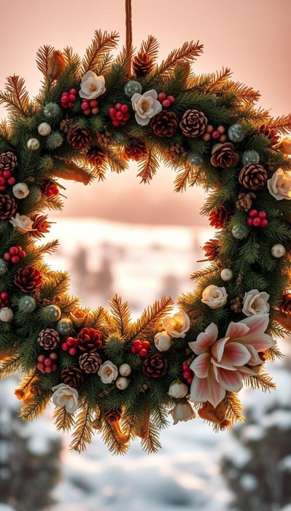 winter floral wreaths