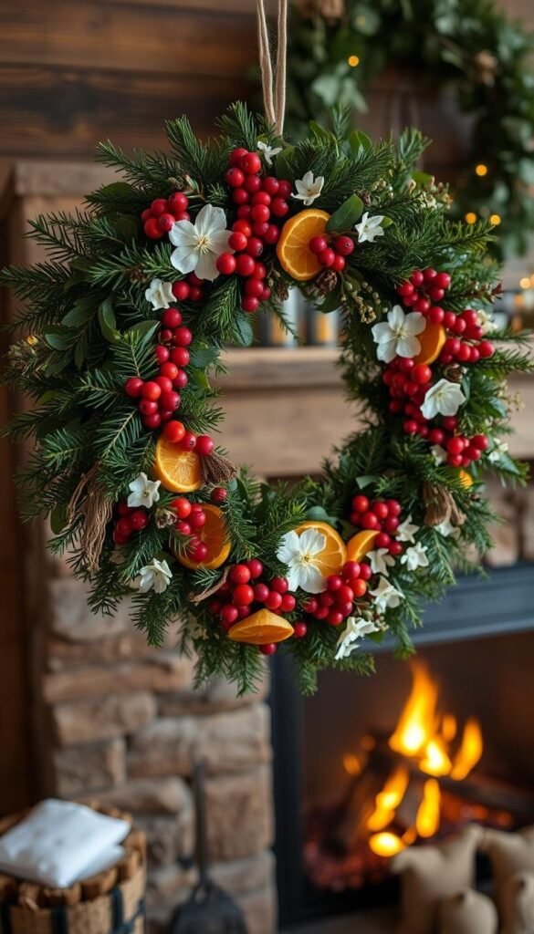 winter floral wreaths