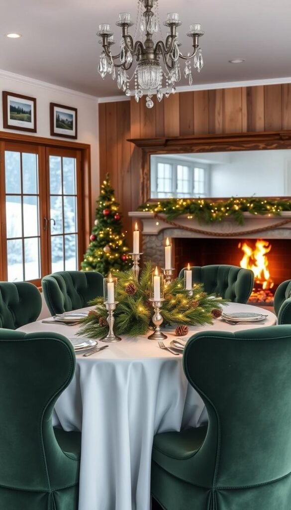 winter home decor dining room