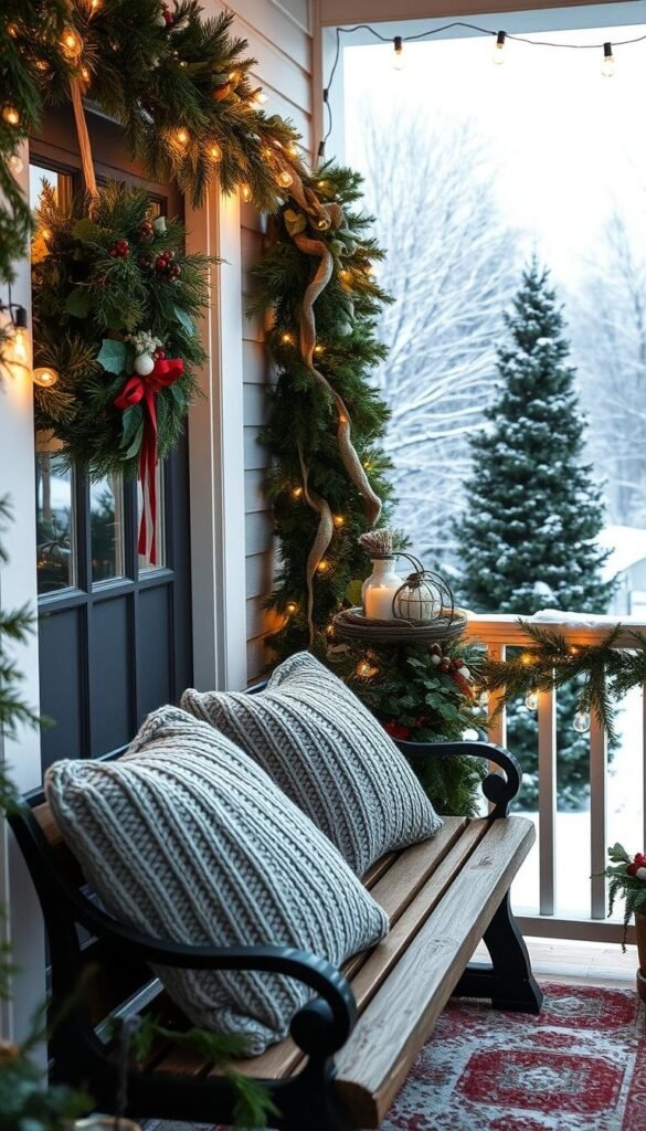 winter home decor exterior