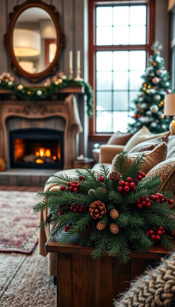 winter home decor flowers