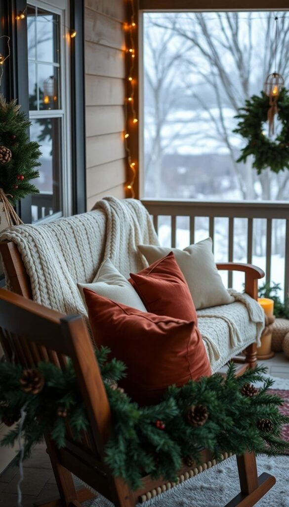 winter porch decor
