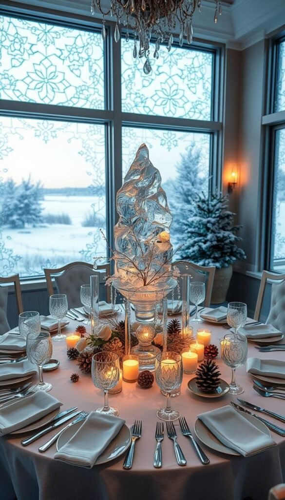 winter-themed dining room ideas